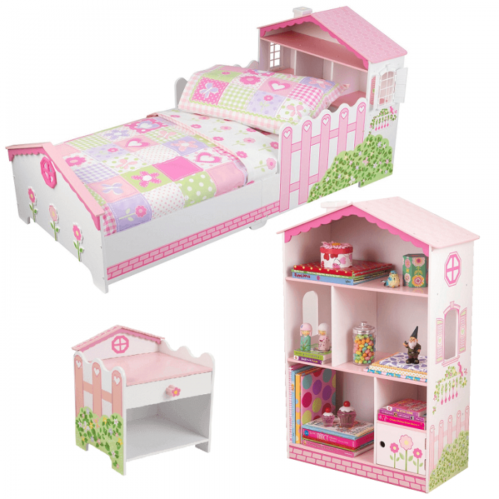 Set Mobilier Dollhouse (pat, noptiera, biblioteca)